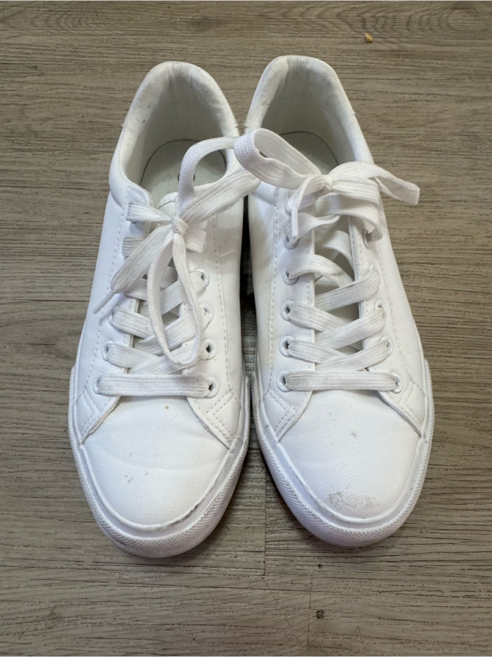 Classic White Women's Lace-Up Sneakers